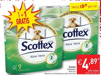 Promoties Scottex toiletpapier - Scottex - Geldig van 17/04/2018 tot 22/04/2018 bij Intermarche