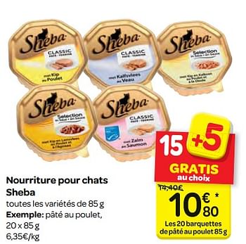 Promotions Nourriture pour chats sheba - Sheba - Valide de 11/04/2018 à 23/04/2018 chez Carrefour