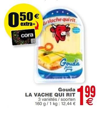 Promoties Gouda la vache qui rit - La Vache Qui Rit - Geldig van 17/04/2018 tot 23/04/2018 bij Cora