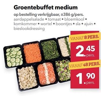 Promotions Groentebuffet medium op bestelling verkrijgbaar - Huismerk - Buurtslagers - Valide de 20/04/2018 à 26/04/2018 chez Buurtslagers