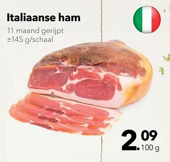 Promotions Italiaanse ham - Huismerk - Buurtslagers - Valide de 20/04/2018 à 26/04/2018 chez Buurtslagers