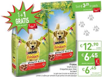 Promotions Friskies vitafit active croquettes pour chien au b - Purina - Valide de 17/04/2018 à 22/04/2018 chez Intermarche