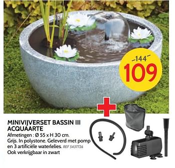 Promoties Minivijverset bassin iii acquaarte - Huismerk - BricoPlanit - Geldig van 18/04/2018 tot 07/05/2018 bij BricoPlanit