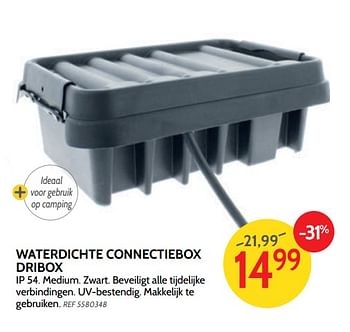 Promoties Waterdichte connectiebox dribox - Huismerk - BricoPlanit - Geldig van 18/04/2018 tot 07/05/2018 bij BricoPlanit