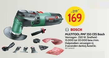 Promoties Multitool pmf 250 ces bosch - Bosch - Geldig van 18/04/2018 tot 07/05/2018 bij BricoPlanit