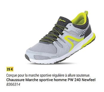 Promoties Chaussure marche sportive homme pw 240 newfeel - Newfeel - Geldig van 01/03/2018 tot 31/05/2018 bij Decathlon