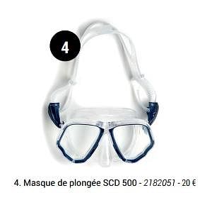 Promoties Masque de plongée scd 500 - Subea - Geldig van 01/03/2018 tot 31/05/2018 bij Decathlon