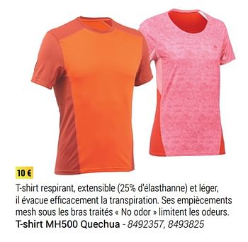 Promoties T-shirt mh500 quechua - Quechua - Geldig van 01/03/2018 tot 31/05/2018 bij Decathlon
