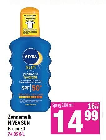 Promoties Zonnemelk nivea sun factor 50 - Nivea - Geldig van 18/04/2018 tot 24/04/2018 bij Match