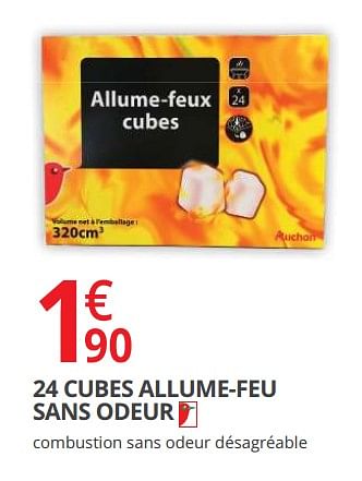 Promotions 24 cubes allume-feu sans odeur - Produit Maison - Auchan Ronq - Valide de 17/04/2018 à 29/04/2018 chez Auchan Ronq