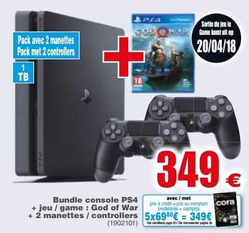 Promotions Ps4 console d chassis + ps4 the evil within 2 + ps4 wolfenstein 2 :the new colos - Sony - Valide de 17/04/2018 à 30/04/2018 chez Cora