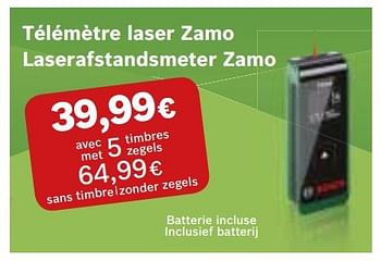Promotions Bosch télémètre laser zamo laserafstandsmeter zamo - Bosch - Valide de 17/04/2018 à 30/04/2018 chez Cora