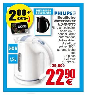Promotions Philips bouilloire waterkoker hd4646-70 - Philips - Valide de 17/04/2018 à 30/04/2018 chez Cora