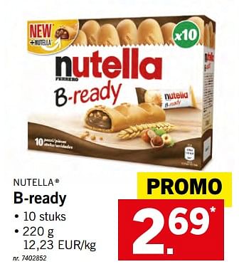 Promoties B-ready - Nutella - Geldig van 22/04/2018 tot 28/04/2018 bij Lidl