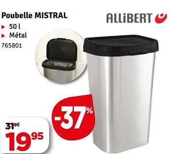 Promoties Poubelle mistral - Allibert - Geldig van 10/04/2018 tot 22/04/2018 bij Mr. Bricolage