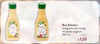 Promoties Boni selection vinaigrette met mango of paprika -yoghurt - Boni - Geldig van 11/04/2018 tot 24/04/2018 bij OKay