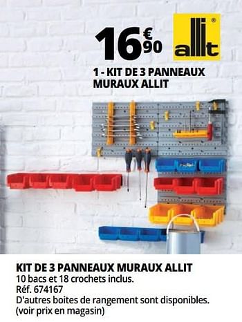 Promotions Kit de 3 panneaux muraux allit - Allit - Valide de 18/04/2018 à 24/04/2018 chez Auchan Ronq