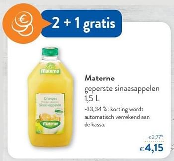 Promoties Materne geperste sinaasappelen - Materne - Geldig van 11/04/2018 tot 24/04/2018 bij OKay