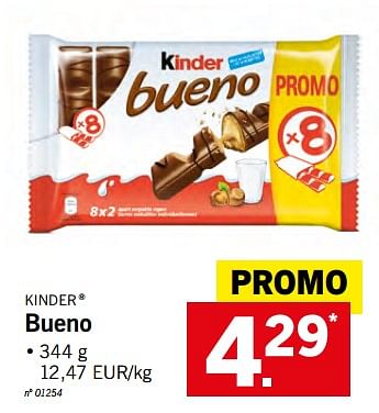 Promotions Bueno - Kinder - Valide de 22/04/2018 à 28/04/2018 chez Lidl