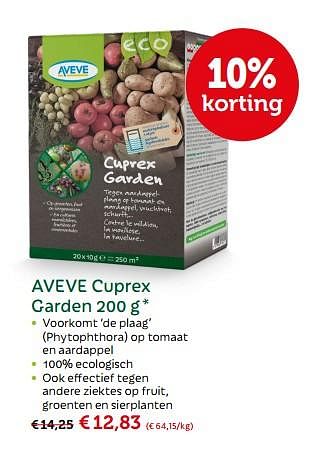 Promoties Aveve cuprex garden 200 g - Huismerk - Aveve - Geldig van 24/04/2018 tot 06/05/2018 bij Aveve