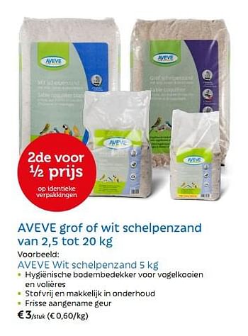 Promoties Aveve wit schelpenzand - Huismerk - Aveve - Geldig van 24/04/2018 tot 06/05/2018 bij Aveve