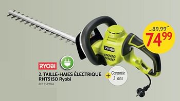 Promotions Taille-haies électrique rht5150 ryobi - Ryobi - Valide de 18/04/2018 à 07/05/2018 chez BricoPlanit