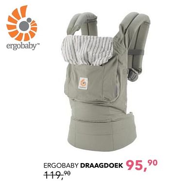 Promoties Ergobaby draagdoek - ERGObaby - Geldig van 08/04/2018 tot 05/05/2018 bij Baby & Tiener Megastore