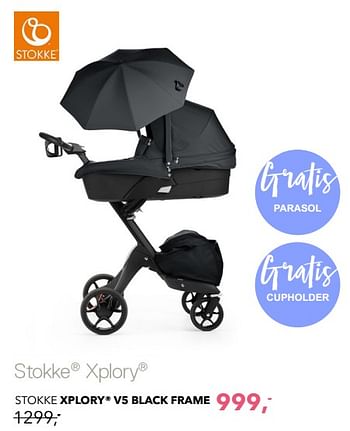 Promoties Stokke xplory v5 black frame - Stokke - Geldig van 08/04/2018 tot 05/05/2018 bij Baby & Tiener Megastore