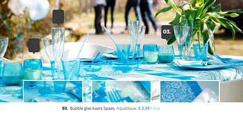 Promoties Bubble glas kaars spaas. aquablauw - Huismerk - Ava - Geldig van 11/04/2018 tot 29/06/2018 bij Ava