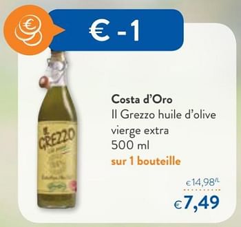 Promoties Costa d`oro il grezzo huile d`olive vierge extra - Il Grezzo - Geldig van 11/04/2018 tot 24/04/2018 bij OKay