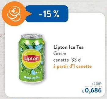 Promotions Lipton ice tea green canette - Lipton - Valide de 11/04/2018 à 24/04/2018 chez OKay