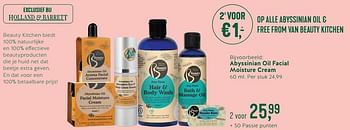 Promoties Abyssinian oil facial moisture cream - Beauty Kitchen - Geldig van 16/04/2018 tot 06/05/2018 bij Holland & Barret