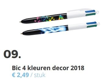 Promoties Bic 4 kleuren decor 2018 - BIC - Geldig van 11/04/2018 tot 29/06/2018 bij Ava