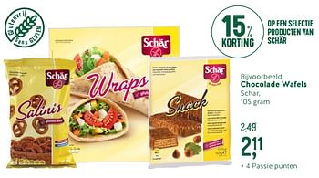 Promoties Chocolade wafels schar - Schar - Geldig van 16/04/2018 tot 06/05/2018 bij Holland & Barret
