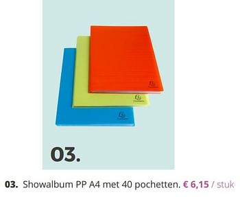 Promotions Showalbum pp a4 met 40 pochetten - Produit Maison - Ava - Valide de 11/04/2018 à 29/06/2018 chez Ava