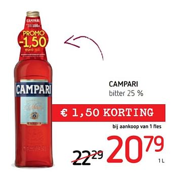 Promotions Campari bitter 25 % - Campari - Valide de 12/04/2018 à 25/04/2018 chez Spar (Colruytgroup)