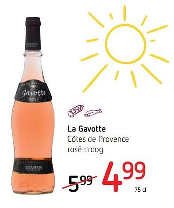 Promoties La gavotte côtes de provence - Rosé wijnen - Geldig van 12/04/2018 tot 25/04/2018 bij Spar (Colruytgroup)