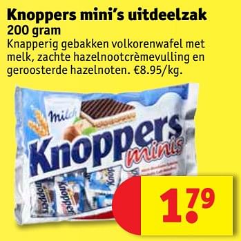 Promoties Knoppers mini`s uitdeelzak - Knoppers - Geldig van 17/04/2018 tot 22/04/2018 bij Kruidvat