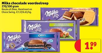 Promoties Milka chocolade voordeelreep - Milka - Geldig van 17/04/2018 tot 22/04/2018 bij Kruidvat