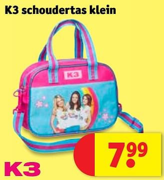 Promoties K3 schoudertas klein - K3 - Geldig van 17/04/2018 tot 22/04/2018 bij Kruidvat