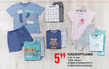 Promoties Kinderpyjama - Huismerk - Trafic  - Geldig van 18/04/2018 tot 22/04/2018 bij Trafic