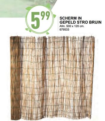 Promoties Scherm in gepeld stro bruin - Huismerk - Trafic  - Geldig van 18/04/2018 tot 22/04/2018 bij Trafic