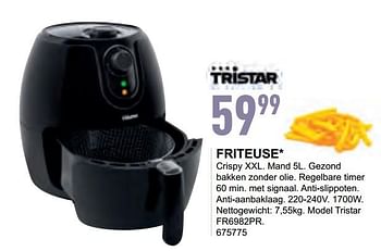 Promoties Tristar friteuse fr6982pr - Tristar - Geldig van 18/04/2018 tot 22/04/2018 bij Trafic