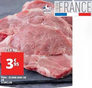 Promotions Porc : échine avec os x8 à griller - Produit Maison - Auchan Ronq - Valide de 18/04/2018 à 24/04/2018 chez Auchan Ronq
