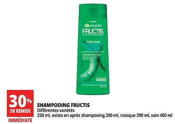 Promotions Shampooing fructis - Garnier - Valide de 18/04/2018 à 24/04/2018 chez Auchan Ronq