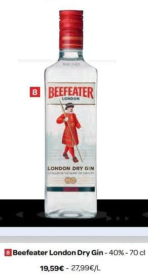 Promoties Beefeater london dry gin - Beefeater - Geldig van 18/04/2018 tot 30/04/2018 bij Carrefour
