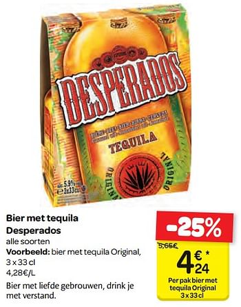 Promoties Bier met tequila desperados - Desperados - Geldig van 18/04/2018 tot 30/04/2018 bij Carrefour