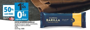 Promotions Pâtes academia barilla - Barilla - Valide de 18/04/2018 à 24/04/2018 chez Auchan Ronq