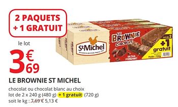 Promotions Le brownie st michel - St Michel - Valide de 18/04/2018 à 29/04/2018 chez Auchan Ronq