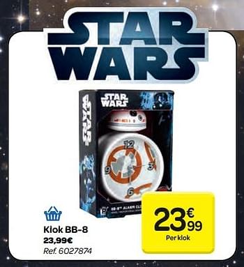 Promoties Klok bb-8 - Star Wars - Geldig van 18/04/2018 tot 30/04/2018 bij Carrefour